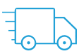 Outline of a fast delivery truck.